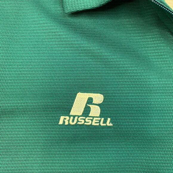 Russell Colorado State Rams Polo Shirt Men L Large Green Performance Quarter Zip - Picture 6 of 13